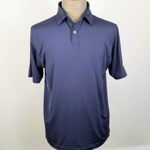 FOOTJOY- Mens Large Navy Short Sleeve Athletic Fit Polo Golf Shirt